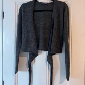 Brandy Melville Charcoal Wrap Sweater